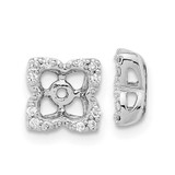 Image of 7mm 14k White Gold Diamond Earrings Jackets EM8577-012-WA