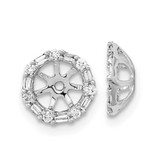 Image of 9mm 14k White Gold Diamond Earrings Jackets EM8579-020-WA
