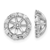 Image of 10.5mm 14k White Gold Diamond Earrings Jackets EM8579-036-WA