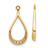 Image of 18mm 10k Yellow Gold Diamond Earrings Jackets EJM5335-002-1YA