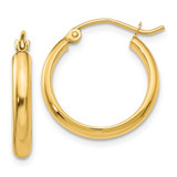 Image of 17mm 10k Yellow Gold Round Tube Hoop Earrings 10TC139