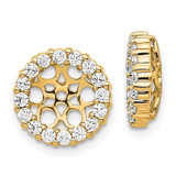 Image of 12mm 14K Yellow Gold Diamond Earrings Jackets EJM5304-075-YA