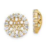 Image of 12mm 14K Yellow Gold Diamond Earrings Jackets EJM5309-100-YA