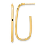 Image of 36.65mm 14K Yellow Gold Polished J-Hoop Earrings TF2155
