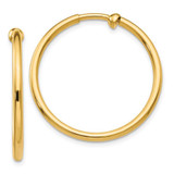 Image of 25mm 14K Yellow Gold Non-Pierced Hoop Earrings X95