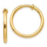 Image of 24mm 14K Yellow Gold Non-Pierced Hoops Earrings XY417