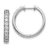 Image of 21mm 10k White Gold Diamond Hinged Hoop Earrings EM4265-100-1WA