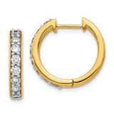 Image of 17mm 10k Yellow Gold Diamond Hinged Hoop Earrings EM4264-080-1YA