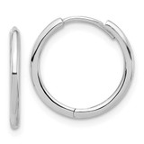Image of 15.7mm 14K White Gold Polished Hinged Hoop Earrings TF2302W
