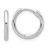 Image of 13.5mm 14K White Gold Polished Hinged Hoop Earrings TF2304W