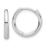 Image of 14.3mm 14K White Gold Polished Hinged Hoop Earrings TF2307W