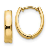 Image of 13mm 10k Yellow Gold Polished Hinged Hoop Earrings 10TL559