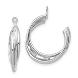 Image of 23mm 14K White Gold Polished Hoop Earrings Jackets T754JW