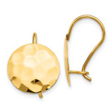Image of 18mm 14K Yellow Gold Hammered Circle Disc Earrings TH650