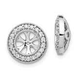 Image of 12mm 10k White Gold 1/3ctw Diamond Earrings Jackets EJM5299-033-1WA