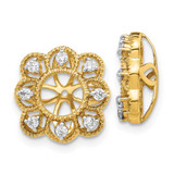Image of 10mm 10k Yellow Gold Fancy Diamond Earrings Jackets EJM5329-025-1YA
