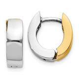 Image of 8mm 14k Two-tone Gold Polished Hinged Hoop Earrings TM583