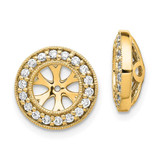 Image of 12mm 14K Yellow Gold 1/3ctw Diamond Earrings Jackets EJM5299-033-YA