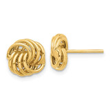 Image of 9.8mm 14K Yellow Gold Polished Love Knot Post Earrings TF2343