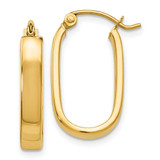 Image of 8mm 10k Yellow Gold Polished 3.5mm Oval Hoop Earrings 10YE434