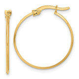 Image of 23.25mm 14K Yellow Gold Polished Knife Edge Hoop Earrings TF2195