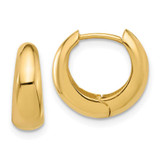 Image of 10k Yellow Gold Polished Hinged Huggie Hoop Earrings 10ER354