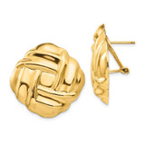 Image of 27mm 14K Yellow Gold Polished Fancy Omega Back Post Earrings E397