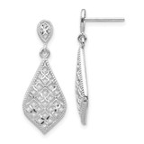 Image of 27.5mm 14K White Gold Dangle Earrings