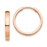 Image of 15mm 14K Rose Gold Hinged Hoop Earrings