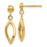 Image of 21mm 10k Yellow Gold Post Dangle Earrings