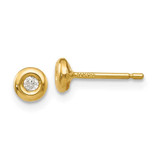 Image of 4mm 14K Yellow Gold Polished CZ Earrings