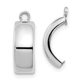 Image of 12mm 10k White Gold Polished Earrings Jackets