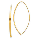 Image of 43.5mm 10k Yellow Gold Dangle Threader Earrings