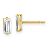 Image of 10k Yellow Gold Polished CZ Stud Earrings