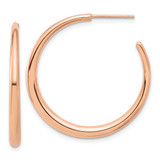 Image of 32.1mm 14K Rose Gold Polished Hoop Post Earrings