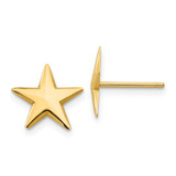 Image of 11mm 10k Yellow Gold Nautical Star Post Earrings