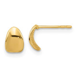 Image of 7.2mm 14K Yellow Gold Polished Wavy Post Earrings