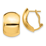 Image of 17.46mm 14K Yellow Gold Polished Omega Back Earrings