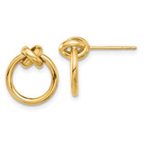 Image of 10k Yellow Gold Polished Circle Post Earrings