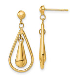 Image of 28mm 14K Yellow Gold Polished Dangle Post Earrings
