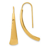 Image of 32.6mm 14K Yellow Gold Polished Wire Hollow Earrings