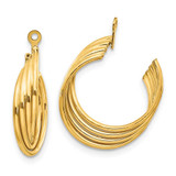Image of 19mm 10k Yellow Gold Polished Hoop Earrings Jackets