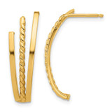 Image of 26.4mm 14K Yellow Gold Polished and Twist Post Earrings