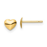 Image of 4.5mm 14K Yellow Gold Polished Heart Post Stud Earrings