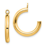 Image of 20mm 10k Yellow Gold Polished Tube Hoop Earring Jackets