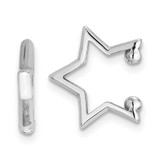Image of 14.25mm 14K White Gold Polished Star Pair of Cuff Earrings