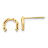Image of 8.7mm 10k Yellow Gold Polished U Shape Tube Post Earrings