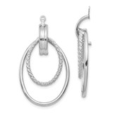 Image of 36mm 14K White Gold Polished Double Hoop Earrings Jackets