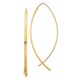 Image of 57.9mm 10k Yellow Gold 1.75mm Square Tube Wire Threader Earrings