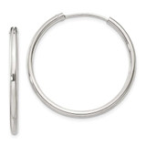 Image of 28mm Sterling Silver 2mm Hoop Earrings QE4370